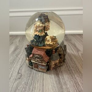 Vintage Boyds Bear "The Collector Water Ball" Water Globe Music Box 1st Edition